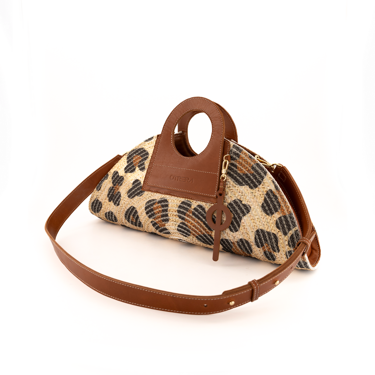Otrera-Mini Taco Leopard Tan-Omuz Çantası-6-fleurdirect.live