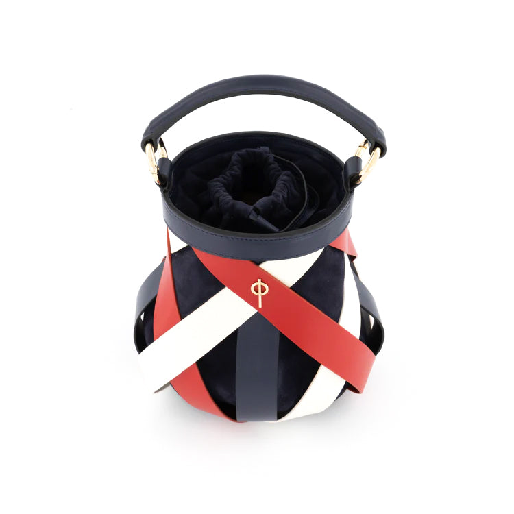 Otrera-Olina Navy & White & Red-El Çantası-3-fleurdirect.live