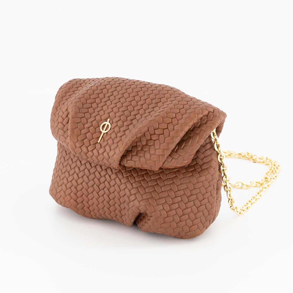 Otrera-SORUNLU - Baby Leda Braid Brown-Omuz Çantası-2-fleurdirect.live