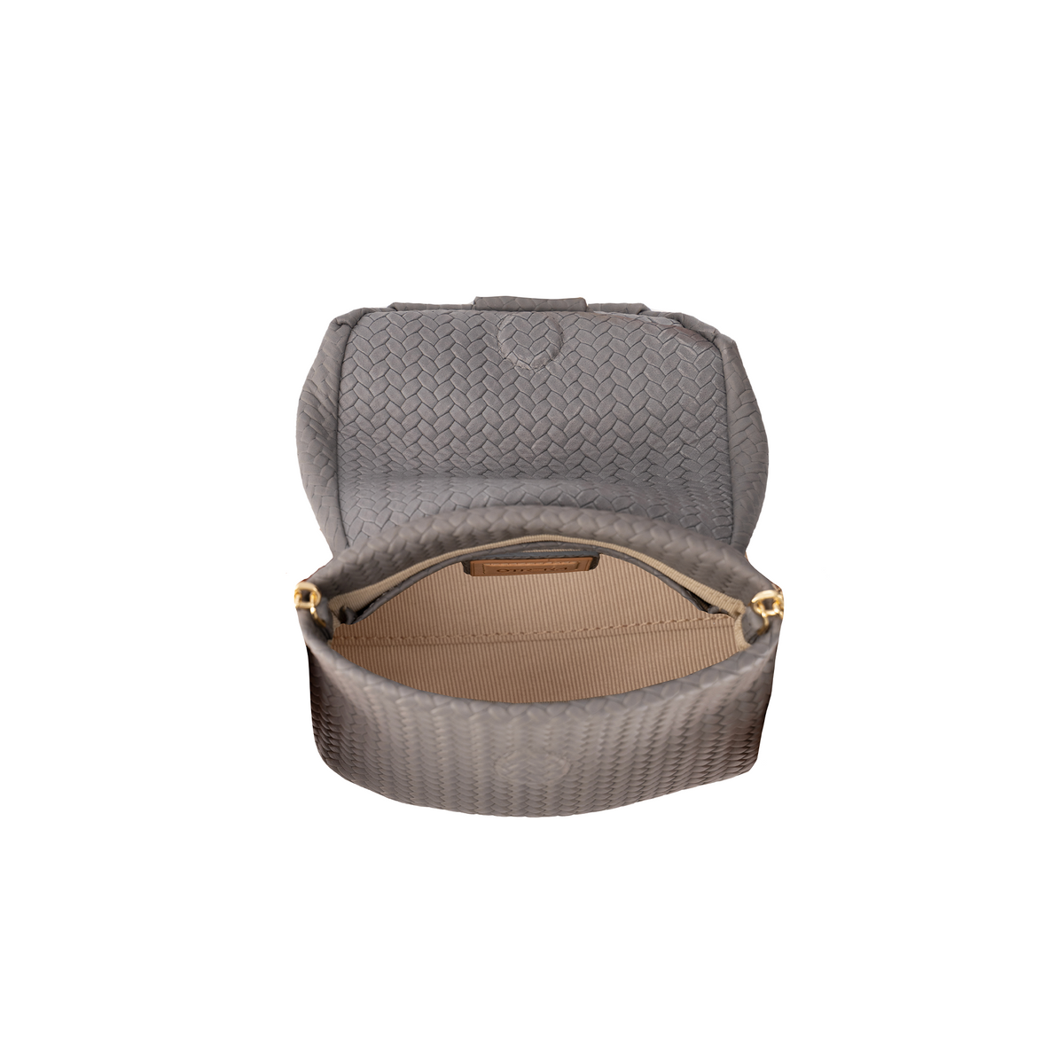 Otrera-SORUNLU - Baby Leda Braid Grey-Omuz Çantası-3-fleurdirect.live