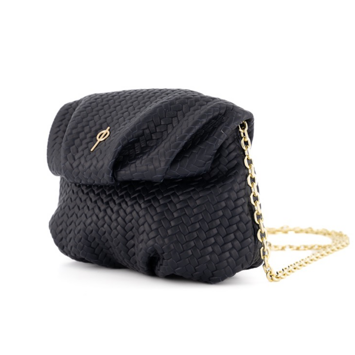 Otrera-SORUNLU - Baby Leda Braid Navy-Omuz Çantası-2-fleurdirect.live