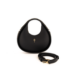Otrera-SORUNLU - Round Chain Bag Black-Omuz Çantası-7-fleurdirect.live