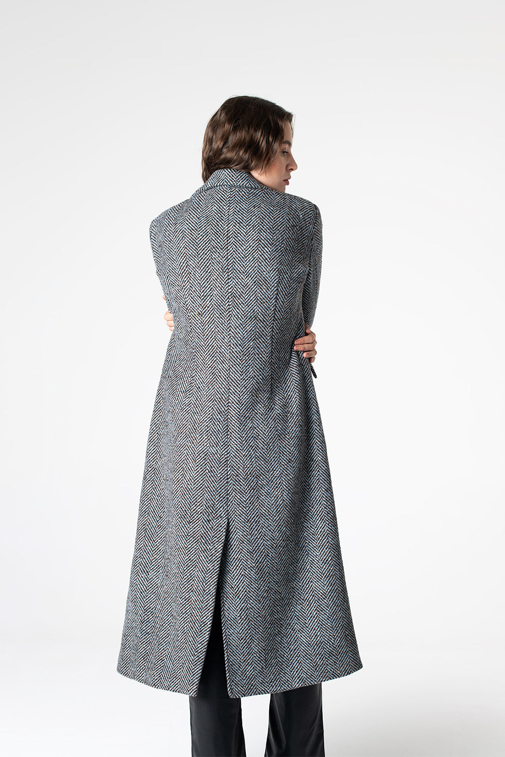 Peploum-Adele Herringbone Coat-Kaban-4-fleurdirect.live
