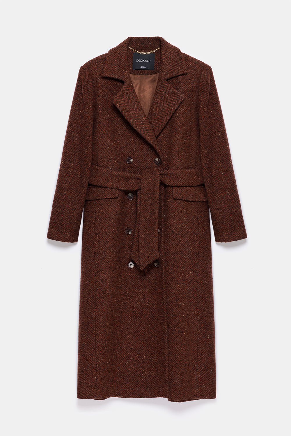 Peploum-Adele Herringbone Coat-Kaban-7-fleurdirect.live