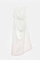 Peploum-Amor Draped Sateen Dress-Elbise-6-fleurdirect.live