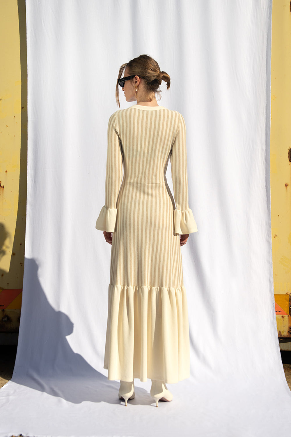 Peploum-Amy Ruffle Maxi Dress-Elbise-2-fleurdirect.live