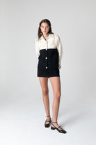 Peploum-Anne Bouny Contrast Weaving Jacket-Ceket-5-fleurdirect.live