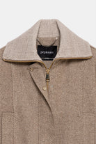 Peploum-Grace Knit Collar Short Coat-Kaban-5-fleurdirect.live