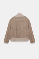 Peploum-Grace Knit Collar Short Coat-Kaban-6-fleurdirect.live