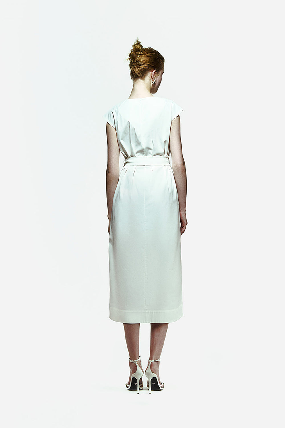 Peploum-Isogi Dress With Button-Elbise-3-fleurdirect.live