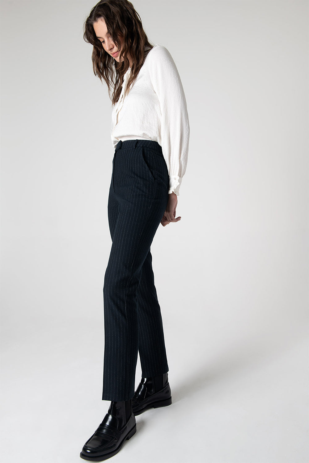 Peploum-Mary Lacy Slim Fit Trousers-Pantolon-2-fleurdirect.live