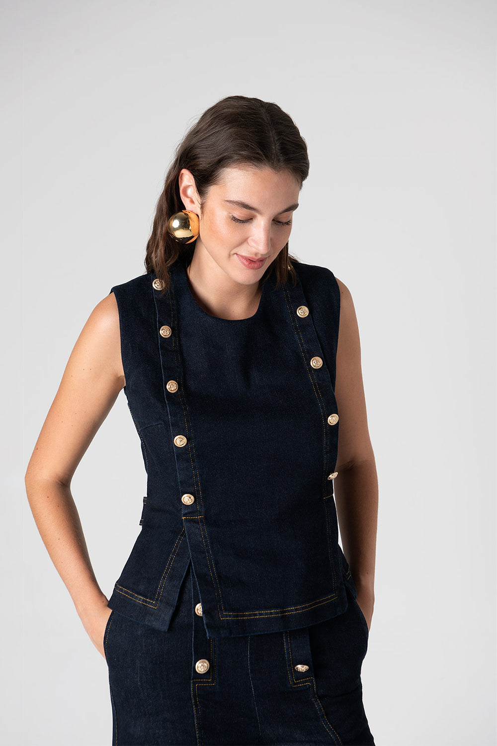 Peploum-Nadia Blouse In Cotton-Bluz-1-fleurdirect.live