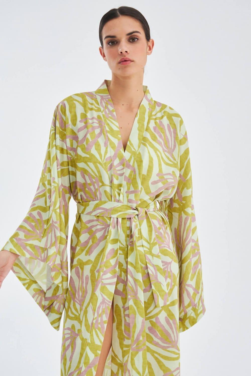 Peraluna-Akira Desenli 120 Cm Mat Dokulu Yazlık Kadın Kimono-Kimono-1-fleurdirect.live