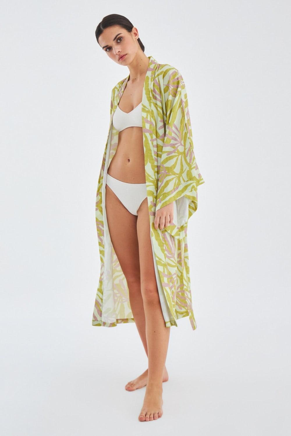 Peraluna-Akira Desenli 120 Cm Mat Dokulu Yazlık Kadın Kimono-Kimono-5-fleurdirect.live