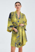Peraluna-Aura Geometrik Desenli Diz Hizası Saten Kadın Kimono-Kimono-6-fleurdirect.live