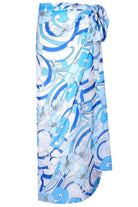 Peraluna-Azul Pareo Çiçekli Dalga Desen 140 X140 Cm Şifon Pareo & Eşarp-Pareo & Bandana-2-fleurdirect.live