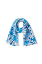 Peraluna-Azul Pareo Çiçekli Dalga Desen 140 X140 Cm Şifon Pareo & Eşarp-Pareo & Bandana-3-fleurdirect.live