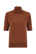Peraluna-Balıkçı Yaka Kısa Kollu İnce Basic Kadın Triko Bluz-Top-15-fleurdirect.live