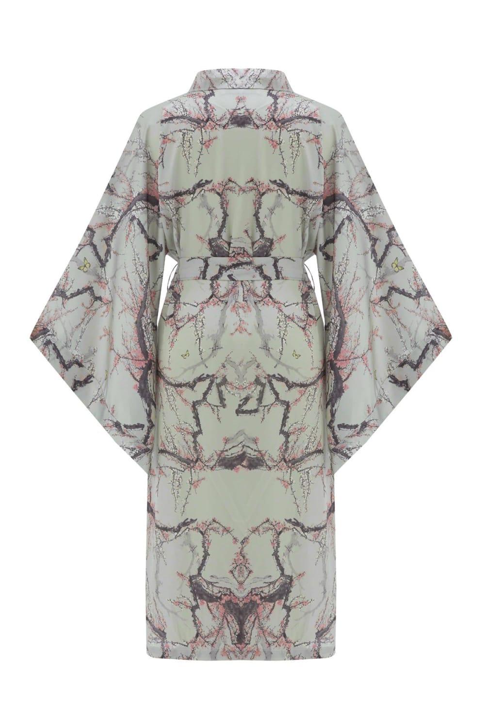 Peraluna-Bolossom Çiçek Desenli 120 Cm Saten Yazlık Kadın Kimono-Kimono-8-fleurdirect.live