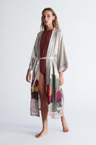 Peraluna-Cactus Ki̇mono 122 Cm Kaktus Desen Midi Boy Kemerli Saten Kadın Kimono-Kimono-1-fleurdirect.live