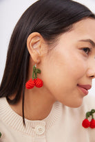 Peraluna-Cherry Earrings El Yapımı Kiraz Küpe Kırmızı-Küpe-3-fleurdirect.live