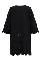 Peraluna-Hi̇romi̇ Dress %100 Pamuk 3/4 Kol Diz Hizası Yazlık Kadın Elbise -Elbise-22-fleurdirect.live