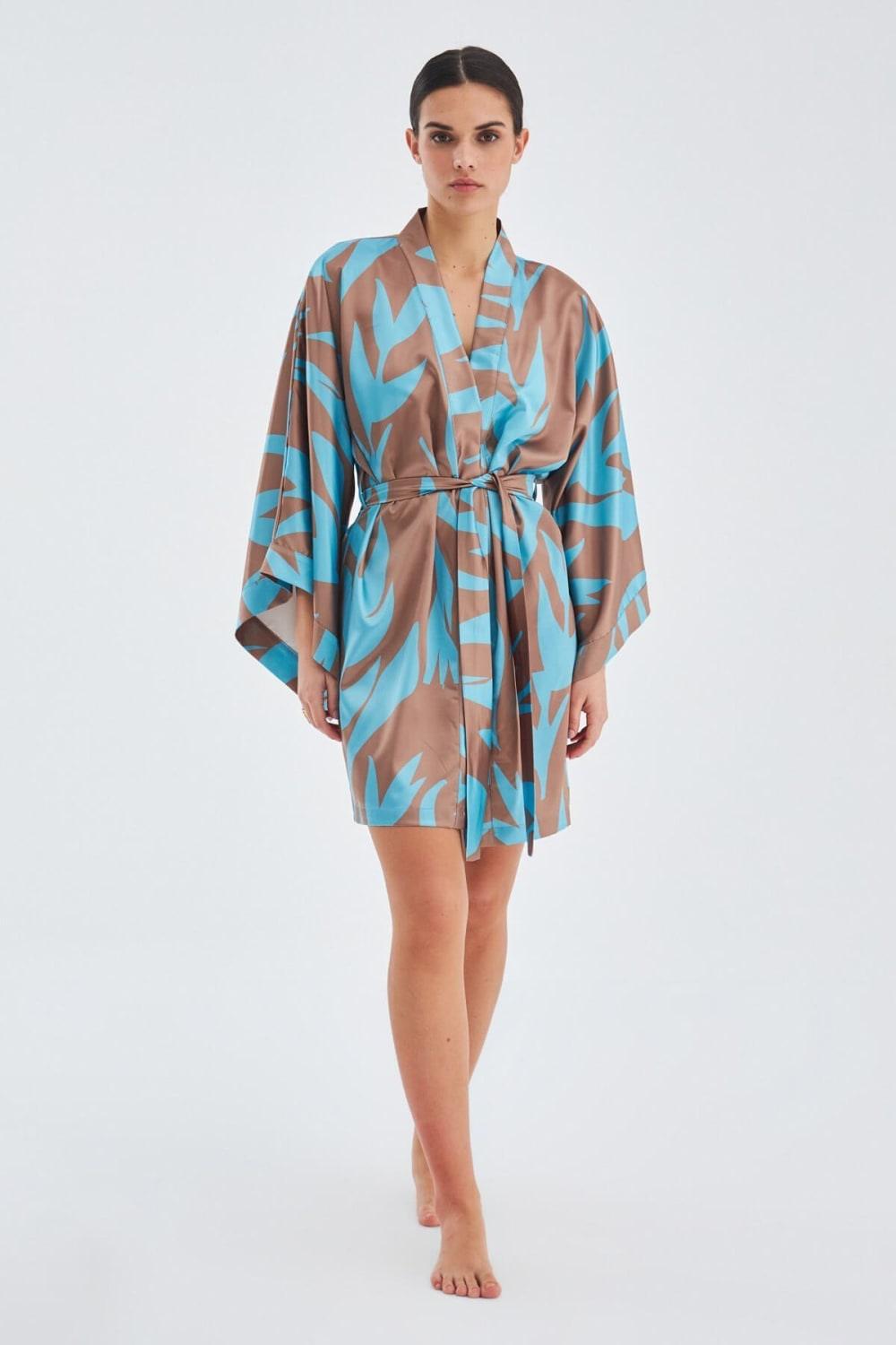 Peraluna-Kali̇nda Kimono Desenli 90 Cm Saten Yazlık Kadın Kimono-Kimono-2-fleurdirect.live
