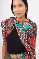 Peraluna-Ladybug Scarfe Uğurböceği Baskılı Saten Eşarp çok Renkli-Eşarp-3-fleurdirect.live