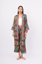 Peraluna-Ladybug Short Kimono Uğur Böceği Baskılı Kısa Saten Kadın Kimono çok Renkli-Kimono-6-fleurdirect.live
