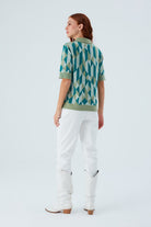 Peraluna-Lena Blouse %100 Pamuk Geometrik Retro Desenli Kadın Triko Bluz -T-Shirts-8-fleurdirect.live