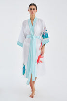 Peraluna-Lotus Balık Aplikeli Keten Karışımlı Diz Altı Kadın Kimono-Kimono-3-fleurdirect.live