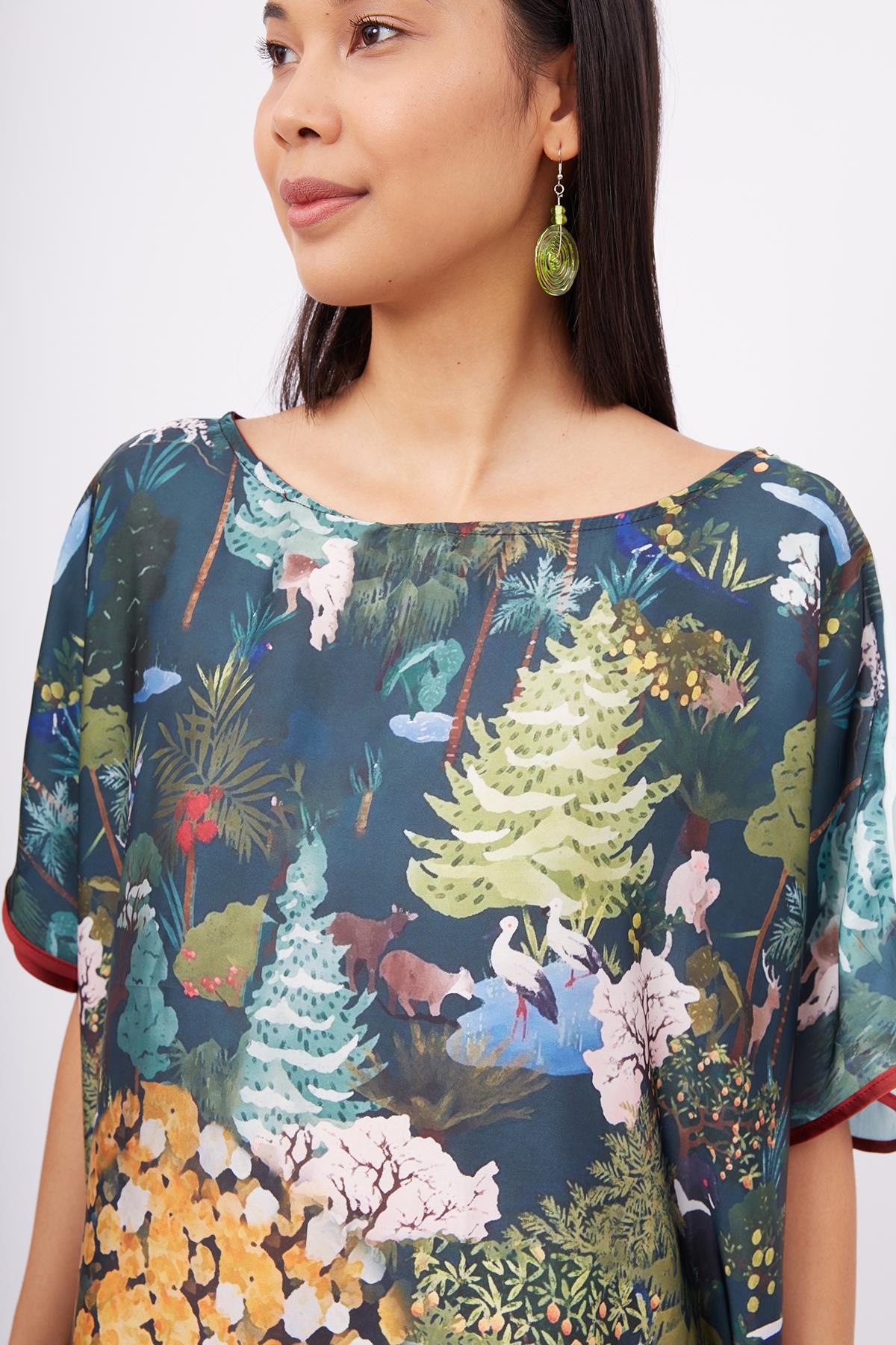 Peraluna-Magic Moments Long Dress Anne Kız Baskılı 130 Cm Uzun Saten Kolsuz Elbise-Elbise-3-fleurdirect.live
