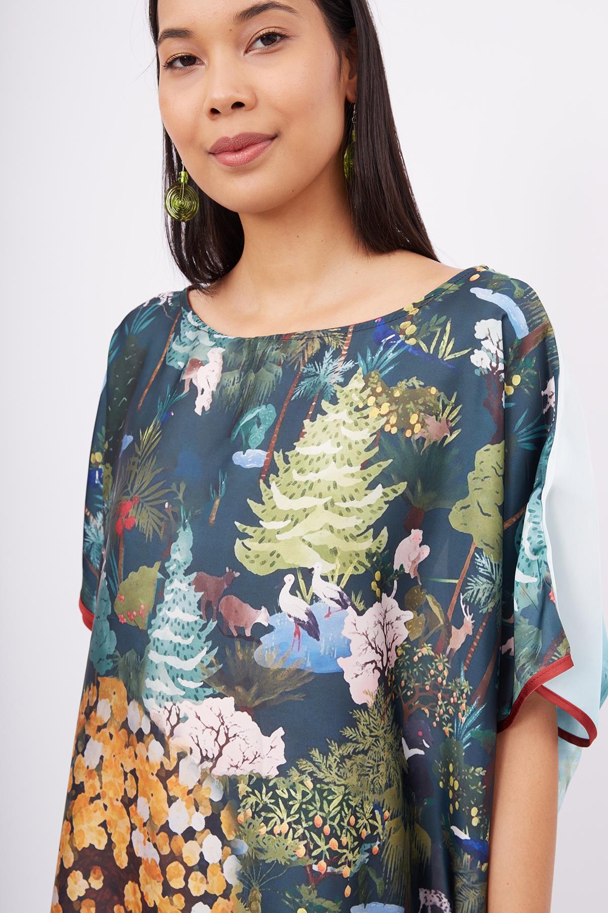 Peraluna-Magic Moments Long Dress Anne Kız Baskılı 130 Cm Uzun Saten Kolsuz Elbise-Elbise-4-fleurdirect.live