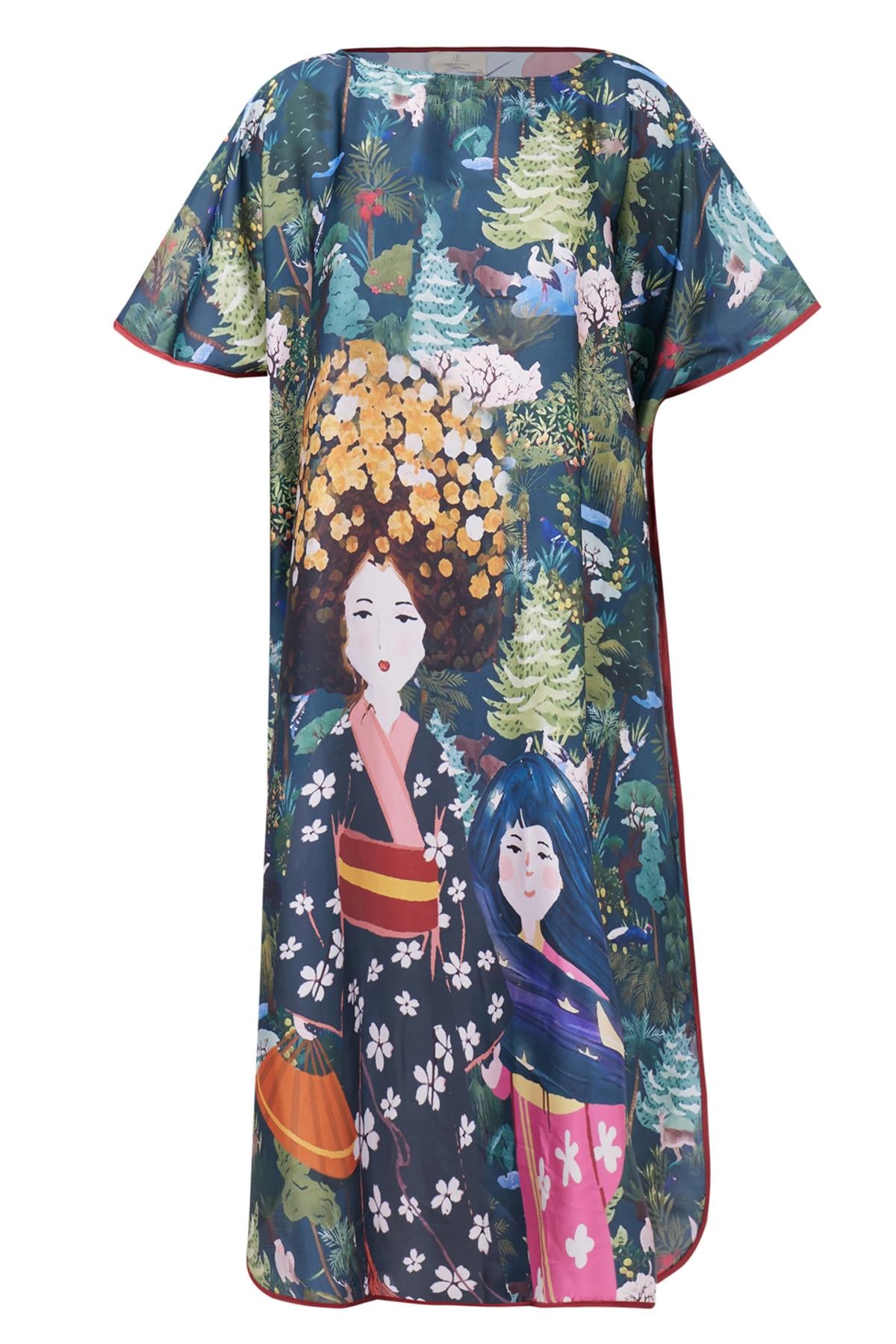 Peraluna-Magic Moments Long Dress Anne Kız Baskılı 130 Cm Uzun Saten Kolsuz Elbise-Elbise-8-fleurdirect.live