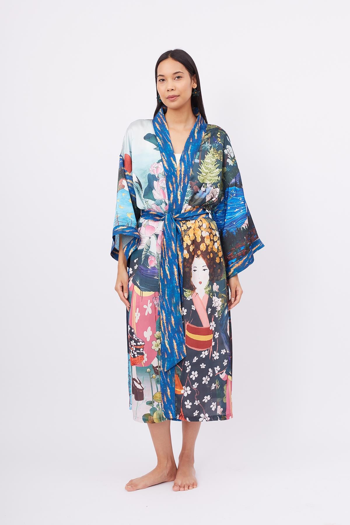 Peraluna-Magic Moments Long Kimono Anne Kız Baskılı 125 Cm Uzun Saten Kadın Kimono-Kimono-1-fleurdirect.live