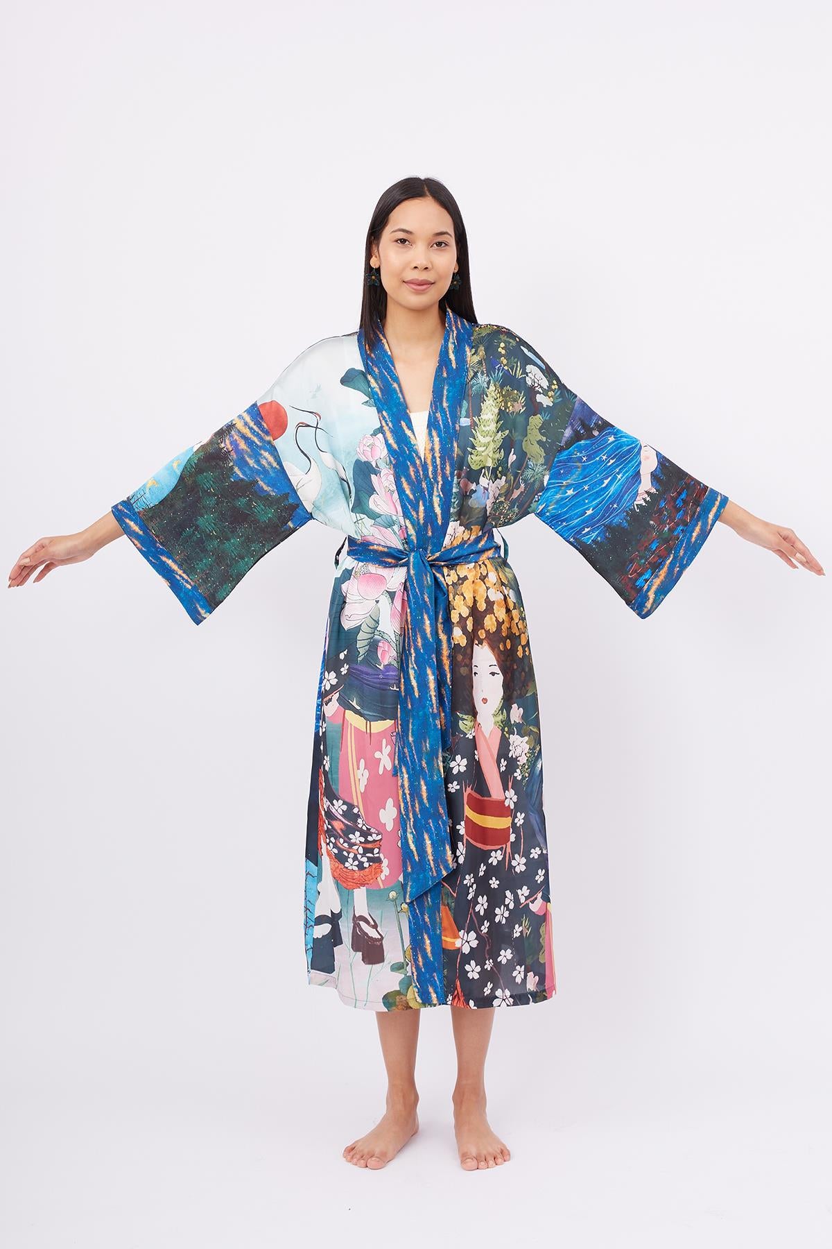 Peraluna-Magic Moments Long Kimono Anne Kız Baskılı 125 Cm Uzun Saten Kadın Kimono-Kimono-6-fleurdirect.live