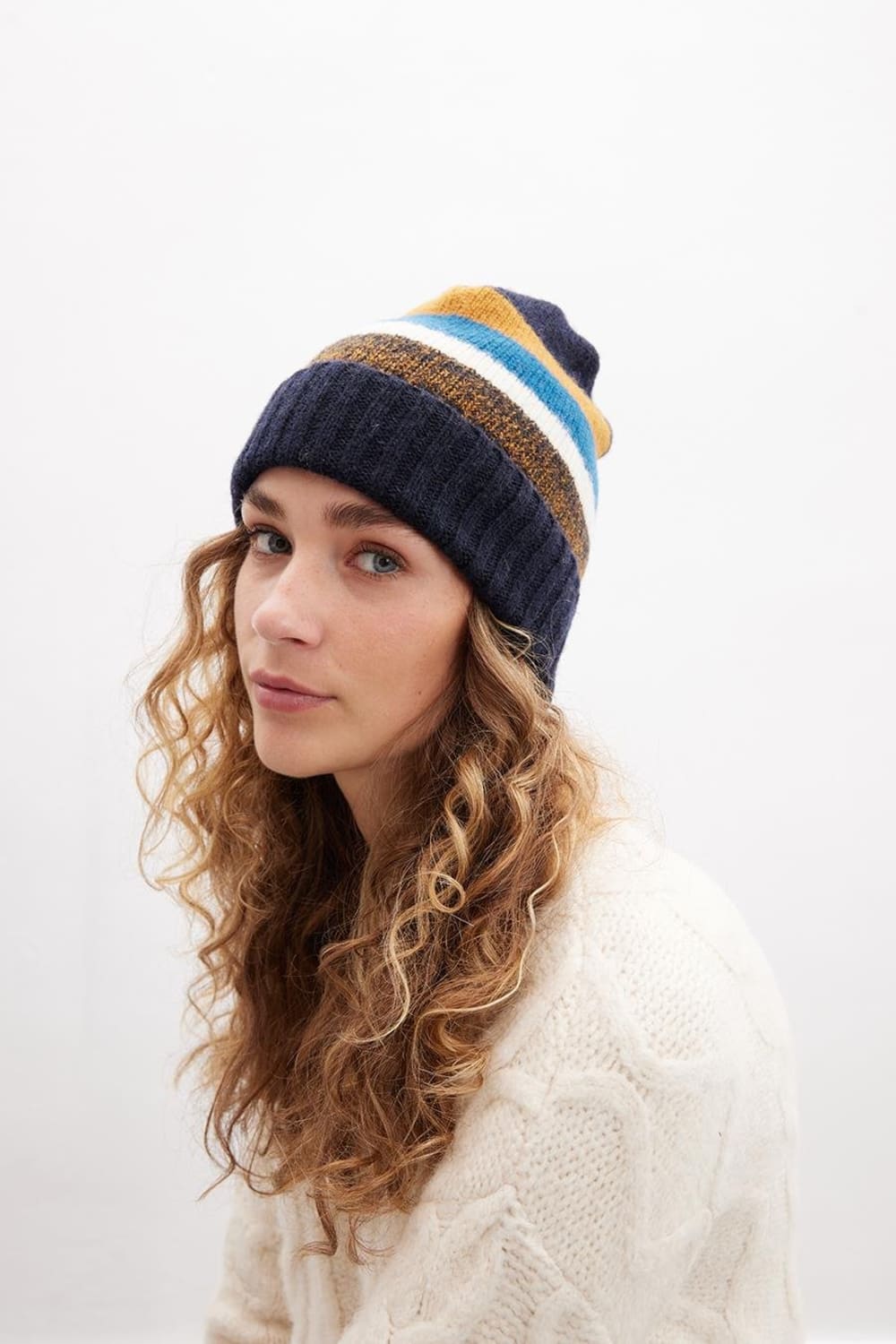 Peraluna-Melody Beanie Çizgili Bere Triko Şapka Multi-Bere-1-fleurdirect.live