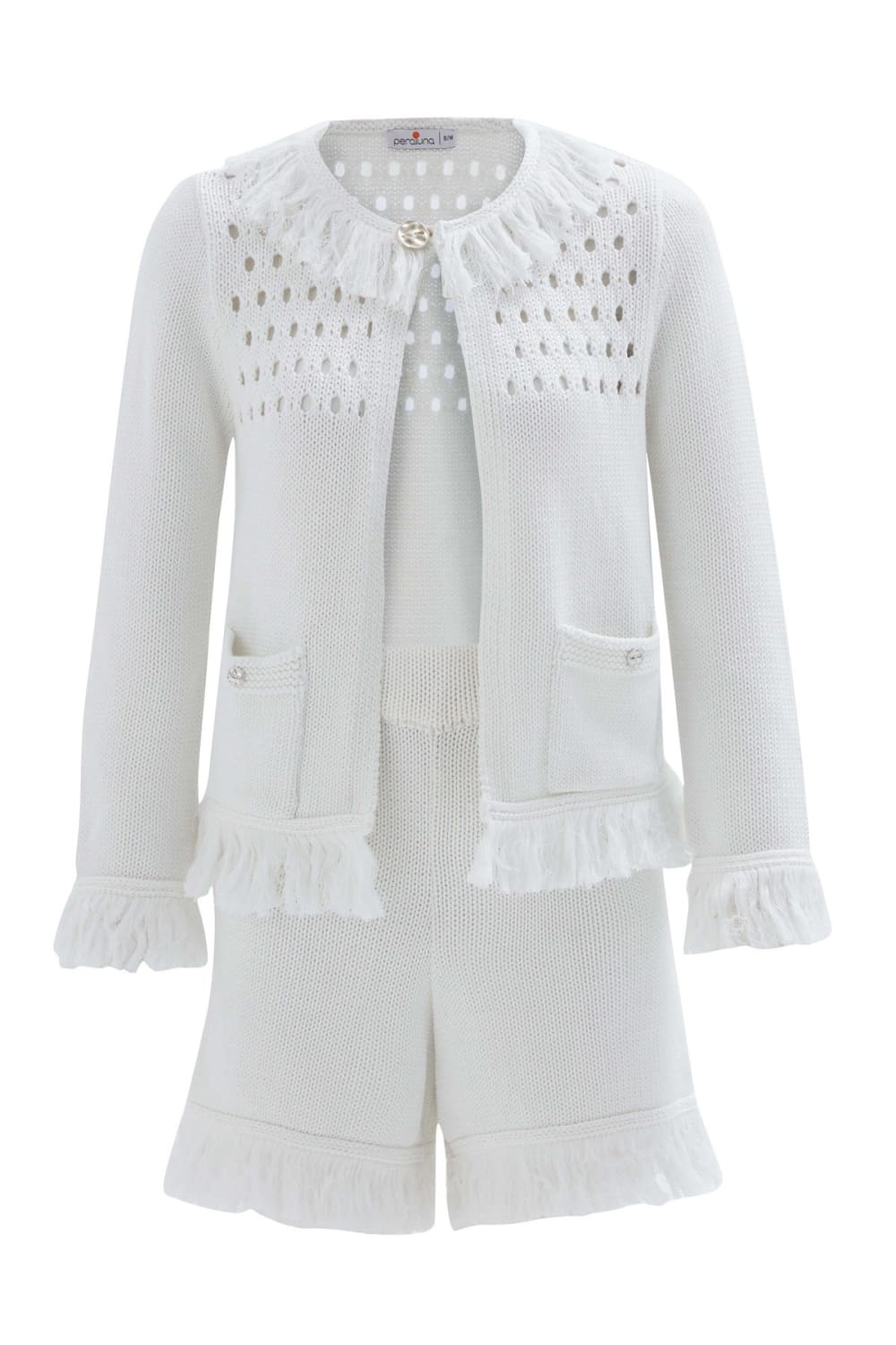 Peraluna-Miyoki̇ Cardigan & Shorts Mevsimlik Pamuklu Kadın Triko Takım Şort-Şort-16-fleurdirect.live