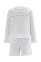 Peraluna-Miyoki̇ Cardigan & Shorts Mevsimlik Pamuklu Kadın Triko Takım Şort-Şort-22-fleurdirect.live