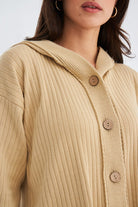 Peraluna-Mujo Cardigan & Shorts %100 Pamuk Kadın Triko Şort Takım-Şort-15-fleurdirect.live