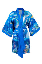 Peraluna-Ocean Story Short Kimono Balık Kuş Ve Kız çocuk Baskılı 90 Cm Kısa Saten Kadın Kimono Deniz Mavisi-Kimono-8-fleurdirect.live