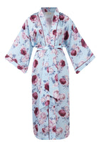 Peraluna-Rosemarry Long Kimono Gül Desen Baskılı 125 Cm Uzun Saten Kadın Kimono Turkuaz-Kimono-8-fleurdirect.live