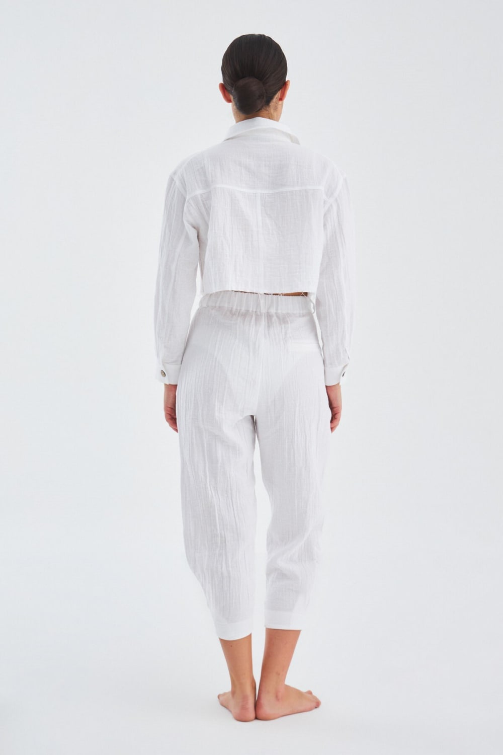 Peraluna-Sandal Trouser Bol Kesim Yazlık Muslin Kadın Kısa Pantolon-Pantolon-7-fleurdirect.live