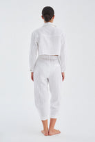 Peraluna-Sandal Trouser Bol Kesim Yazlık Muslin Kadın Kısa Pantolon-Pantolon-7-fleurdirect.live