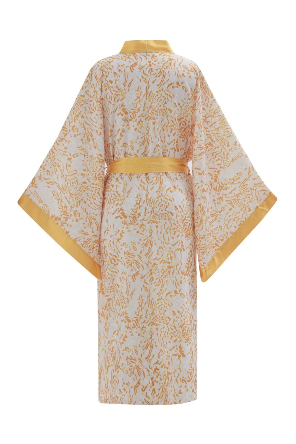 Peraluna-Si̇tara Kimono Desenli 120 Cm Saten Yazlık Kadın Kimono-Kimono-10-fleurdirect.live