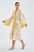 Peraluna-Si̇tara Kimono Desenli 120 Cm Saten Yazlık Kadın Kimono-Kimono-7-fleurdirect.live