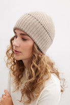 Peraluna-Sorrel Beanie Çizgi Detaylı Ribana Örgü Kadın Triko Bere-Bere-3-fleurdirect.live