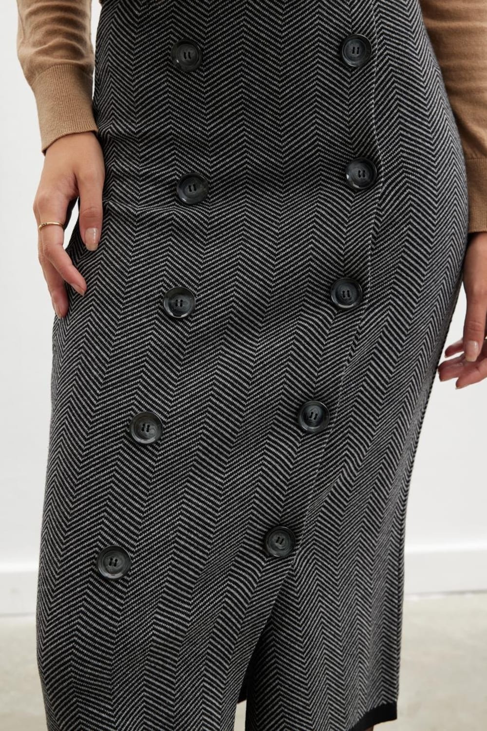 Peraluna-Styleboom X Cheshire Skirt Balıksırtı Desen Midi Boy Kadın Triko Etek-Etek-4-fleurdirect.live