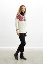 Peraluna-Styleboom X Cotswold Fair Isle Pullover Balıkçı Yaka Baklava Desen Kazak Kadın Triko Kazak-Kazak & Triko-2-fleurdirect.live