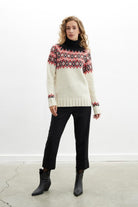 Peraluna-Styleboom X Cotswold Fair Isle Pullover Balıkçı Yaka Baklava Desen Kazak Kadın Triko Kazak-Kazak & Triko-3-fleurdirect.live